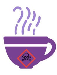 Coffee cup with poison symbol
