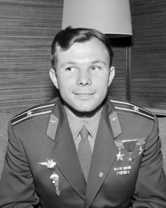 Image of the first astronaut in space, Yuri Gagarin